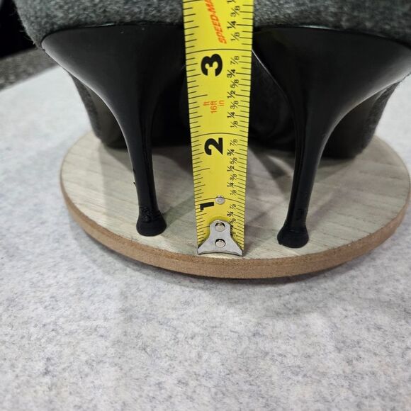 🐢 Michael Kors Presseley Cap Toe Flannel Stiletto Heel Pump Size 6.5 - Picture 7 of 13